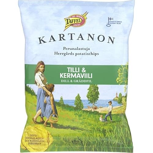 Taffel Kartanon dill & sour cream Snacks 10 Packs of 180g 63oz von SÖPÖSÖPÖ