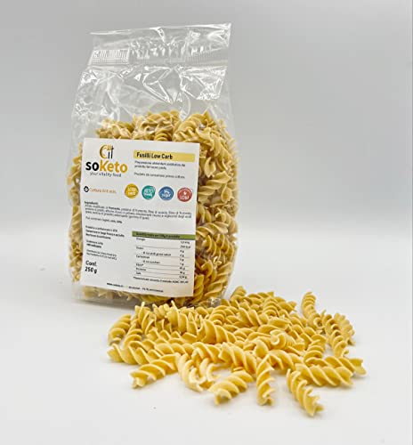 Fusilli Cheto Low Carb Kurzpaste 5er Pack SOKETO mit Kohlenhydrat-Pocchisimi für ketogene Diät (5 x 250 g) von SOKETO