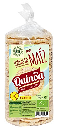 Bio glutenfreie Maiskuchen mit Quinoa 120 G von SOLNATURAL