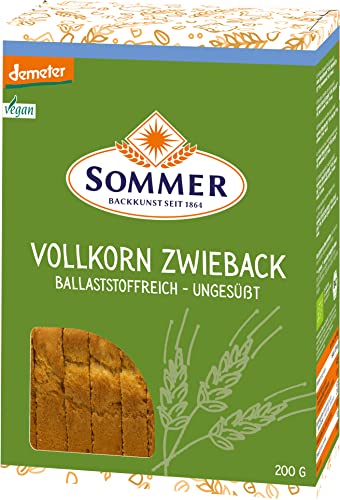 Sommer & Co. Bio Demeter Weizen-Vollkorn Zwieback, vegan (1 x 200 gr) von SOMMER CABLE