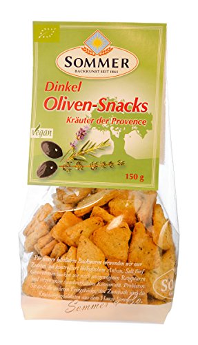 SOMMER Bio Dinkel Oliven-Snacks natur, 150 g von SOMMER