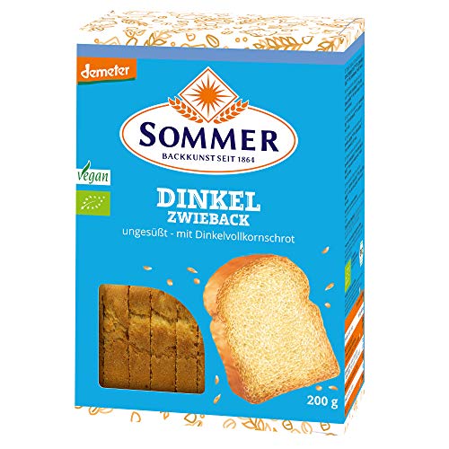 SOMMER Bio Dinkel-Zwieback, demeter, ungesüßt, 200 g von SOMMER