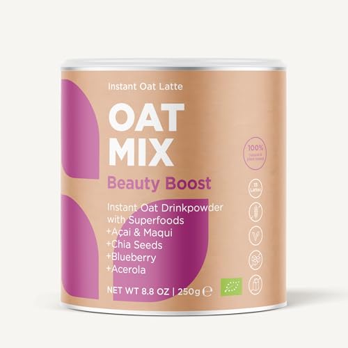 OAT MIX Beauty Boost | Haferdrink-Superfood mit Antioxidantien & Vitaminen | Vegan | Ohne Zusatzstoffe | Für Haut, Haare & Nägel von SOOPER FOOD