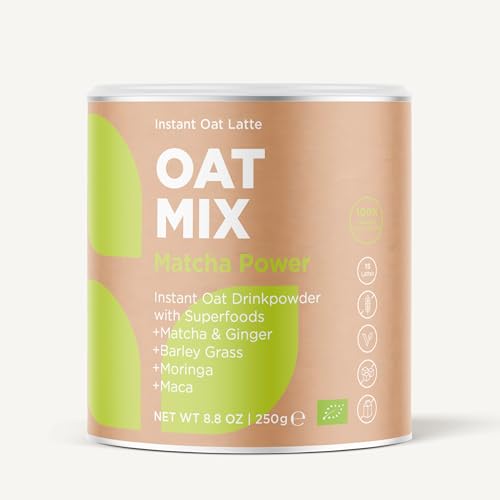 OAT MIX Matcha Power | Haferdrink-Superfood mit Matcha, Ingwer & grünen Superfoods | Natürlicher Energie-Booster | Vegan & ohne Zusatzstoffe von SOOPER FOOD