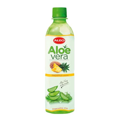 ALEO 0.5L Premium Pineapple Aloe Vera Drink - Natural, No Preservatives, No Artificial Colors Superior Taste Award 2025 von SORINA