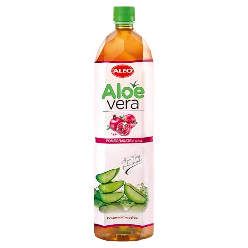 ALEO 1.5L Premium Pomegranate Aloe Vera Drink - Natural, No Preservatives, No Artificial Colors Superior Taste Award 2025 von SORINA