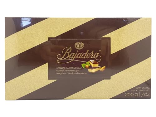 Premium Bajadera Diamond Schokoladen mit feinstem Nuss- und Mandel-Viennese Nougat - Koscher, Halal und Vegan zertifizierte Bajadera Schokoladen - Multipack-Größen (200 G, 12 PCS) von SORINA