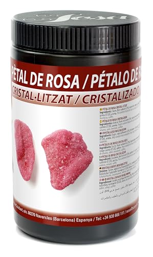 SOSA Rosenblüten, kristallisiert, 1 mm, kulinarisches Ornament, Dose mit 500 g von SOSA