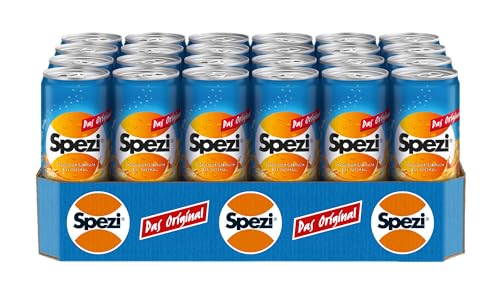 SPEZI das Original 0,33 l Dose - Erfischungsgetränk aus Deutschland mit Cola und Orangen Geschmack (24 x 0,33 l) von Spezi