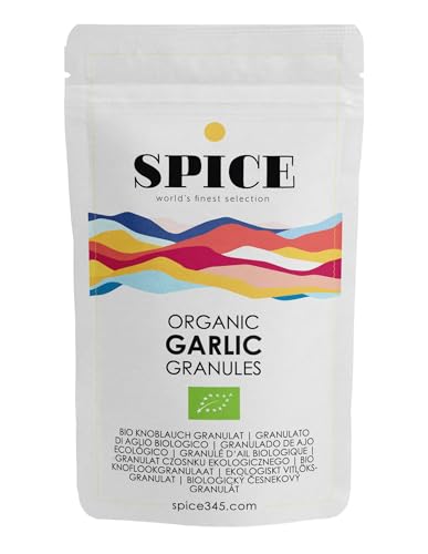 SPICE Bio Knoblauch Pulver granuliert, Knoblauchgranulat aus Ägypten, intensiver Geschmack & einfache Aufbewahrung, aromatisches Knoblauchpulver für zahlreiche Rezepte (250 G) von SPICE 345 world's finest selection