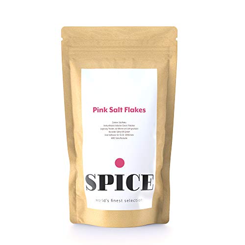 SPICE Rosa Kristallsalz Salz 250g, Pink Salt Flakes (Punjab Pakistan), Kristall Salz Flocken - wie Meersalz mit der Fleur de Sel Methode getrocknet - ideal für Steak & Co, ohne Jod von SPICE 345 world's finest selection