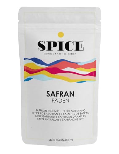 Spice Premium Safran Negin Fäden, 10 Gramm - echte Safranfäden, hochwertiges Safrangewürz für besondere Rezepte, ohne Zusatzstoffe & in höchster Qualität von SPICE 345 world's finest selection