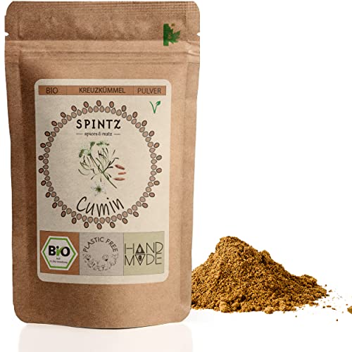 SPINTZ® Bio Cumin gemahlen 1000g | plastikfrei verpackt | Kreuzkümmel gemahlen in Bio-Qualität | Gemahlener Kreuzkümmel schonend gemahlen ideal zum Kochen | Vegan & Glutenfrei von SPINTZ