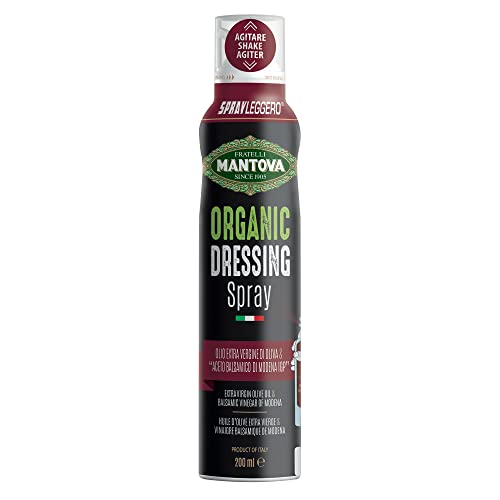 SPRAYLEGGERO BIO Dressing-Spray 200 ml - 100% Italienisch, BIO Olivenöl Extra Vergine Superior-Kategorie und BIO Balsamico-Essig aus Modena PGI in Praktischer Sprühflasche von SPRAYLEGGERO