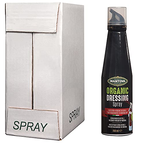 SPRAYLEGGERO BIO Dressing-Spray 6x200 ml - 100% Italienisch, BIO Olivenöl Extra Vergine Superior-Kategorie und BIO Balsamico-Essig aus Modena PGI in Praktischer Sprühflasche von SPRAYLEGGERO