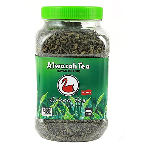 ALwazah Tea - 100% reiner Ceylon loser grüner Tee - große Blätter (grün, 400 g) von SRILUXE