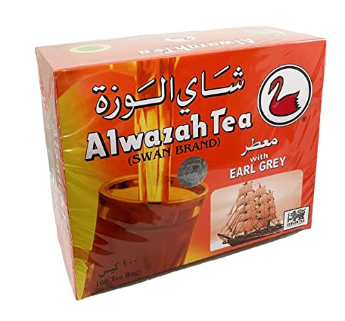 Alwazah Tea – 100 % reiner Ceylon loser schwarzer Tee – neue Mischung (100 Earl Grey Teebeutel) von SRILUXE