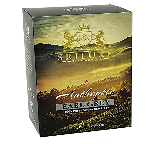 SRILUXE - Premium Quality Ceylon Earl Grey Tea Loose Leaf Sri Lankan Luxury Tea Exquisite Taste and Aroma Freshly Harvested Direct from Plantation Side (500g) von SRILUXE