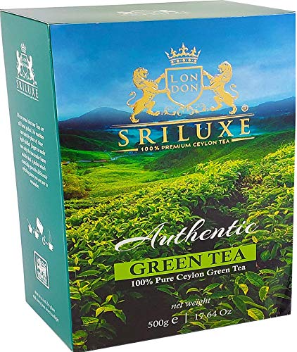 SRILUXE - Premium Quality Ceylon Green Tea Loose Leaf Tea Exquisite Taste and Aroma | Best Green Tea | Brew Hot Tea, Iced Tea or Kombucha Tea (500g Loose Tea, Green) von SRILUXE