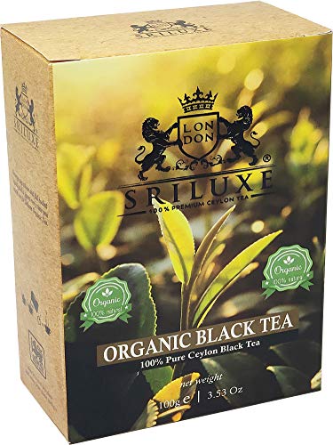 SRILUXE - Premium Quality Organic Ceylon Loose Leaf Black Tea Exquisite Taste and Aroma Freshly Harvested Direct from Plantation Side (ORGANIC BLACK, 100G) von SRILUXE