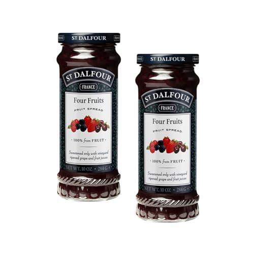 St Dalfour® | Gemischte Beerenmarmelade | Brombeer-, Kirsch-, Himbeer-, Erdbeermarmelade - 2 x 284 Gr | Rote Fruchtmarmelade im Glas von ST DALFOUR