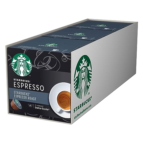 Nescaf? Dolce Gusto Starbucks Espresso Roast Espresso 3er Set, Kaffee, R?stkaffee, Kaffeekapseln, 3 x 12 Kapseln von Starbucks