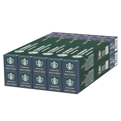 STARBUCKS Espresso Roast by Nespresso, Dunkle Röstung, Kaffeekapseln 10 x 10 (100 Kapseln) von STARBUCKS