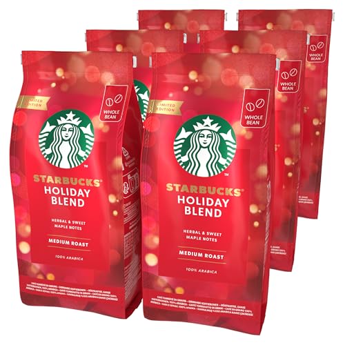 STARBUCKS Holiday Blend, Mittlere Röstung, Ganze Kaffeebohnen 190g (6er Pack) von STARBUCKS