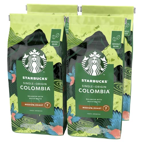 STARBUCKS Single-Origin Colombia, Mittlere Röstung, Ganze Kaffeebohnen 450g (4er Pack) von Starbucks