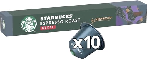 Starbucks Espresso, Röstkaffee, Nespresso kompatibel, Kaffeekapseln, 10 Kapseln (Intensity 11 - Decaf Espresso Roast) von STARBUCKS