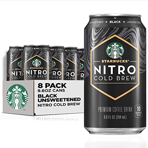 Starbucks Nitro Cold Brew, schwarz, ungesüßt, 284 ml Dose, 8 Stück (Verpackung kann variieren) von STARBUCKS