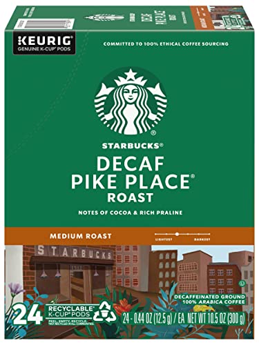 Starbucks Pike Place Entkoffeinierter Kaffee, Einzelportion, K-Cup, 24 Stück von STARBUCKS