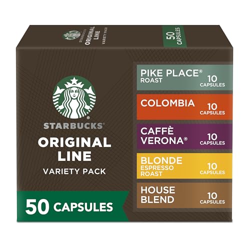 Starbucks by Nespresso, Bestseller Variety Pack (50 Stück Einzelportion-Kapseln, kompatibel mit Nespresso Original Line System) von STARBUCKS