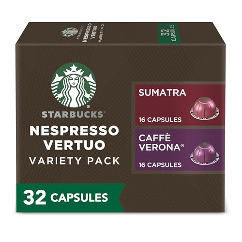 Starbucks by Nespresso Dark Roast Variety Pack Kaffee (32 Stück Einzelportionskapseln, kompatibel mit Nespresso Vertuo Line System) von STARBUCKS