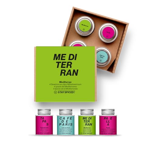 STAY SPICED ! Geschenkbox "Mediterran" aus 4 ausgewählten Gewürzen von stay spiced!