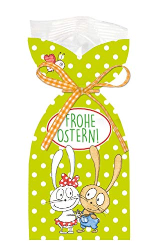 STEINBECK Ostern Geschenk Fruchtgummi 100g - Frohe Ostern - Osterhase grün gepunktet Ostergeschenk Osterfest Osternest Osterei Hase süß von STEINBECK