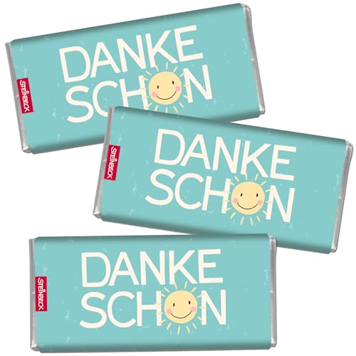 STEINBECK Geschenk-Schokolade Dankeschön - 3er Set - 3x30g Tafel von STEINBECK