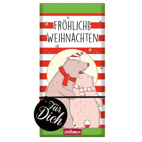 STEINBECK - Weihnachtswünsche - Schokolade 100g Vollmilch Fröhliche Weihnachten Adventskalender Christmas Advent von STEINBECK