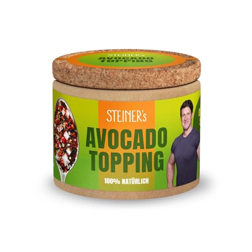 STEINER´s Avocado Topping | Knusprige, unwiderstehliche Gewürzmischung für Avocadogerichte, Bowls & Guacamole | Geschenkidee für Avocado Fans | 100% natürliche Zutaten | 1x 60g Dose von STEINER´s