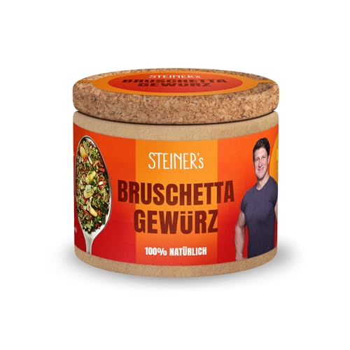 STEINER´s Bruschetta Gewürz | Italienische Kräuter Gewürzmischung für authentisches Bruschetta | Beliebt auch auf Pizza, Antipasti oder Tomate Mozzarella | 100% natürliche Zutaten | 1x 32g Dose von STEINER´s