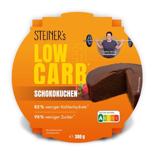 STEINER´s Schokokuchen | 98% weniger Zucker | glutenfrei | low carb | ballaststoffreich | ohne Konservierungsstoffe | lange haltbar (Schokokuchen, 300g) von STEINER´s