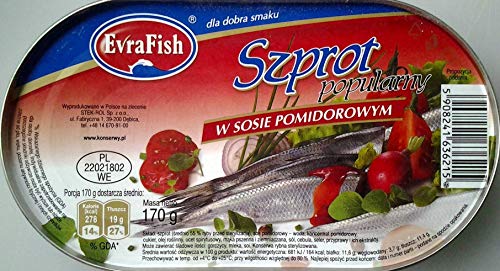 Evrafish Sprotten in Tomatensauce 170 g von STEK-ROL Sp. z o.o.