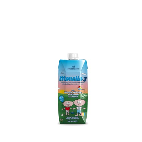 Sterilfarma Monello 3 Latte Liquido di Crescita da 1 a 3 anni, 500ml von STERILFARMA Srl