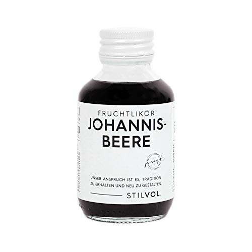 Geschenke für Frauen: Johannisbeere Likör 100ml mit 19% Alkohol von STILVOL. Spirituosen. In Handarbeit in deutscher Klein-Brennerei hergestellt, ohne Aromen. von STILVOL.