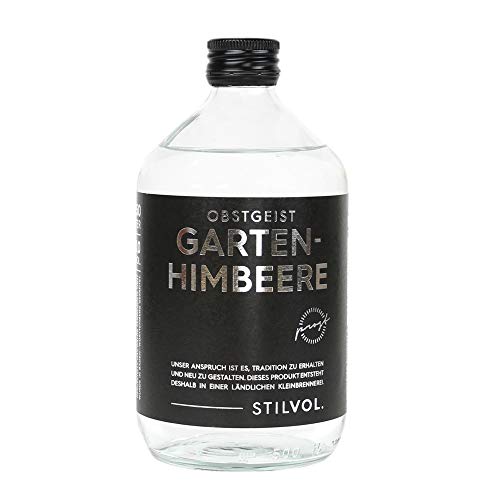 Obstgeist Gartenhimbeere 500ml mit 40% Vol. von STILVOL. - Himbeergeist aus deutscher Klein-Brennerei, ohne Aromen von STILVOL.