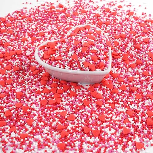 STREUSEL GLÜCK HERZILEIN rosa rot weiss Herzen 40g Zuckerstreusel Sprinkles Streusel Tortendeko Geburtstag Muttertag Hochzeit Verzierung von Plätzchen Torte Kuchen Cupcakes Muffins von STREUSEL GLÜCK wir streuseln Liebe