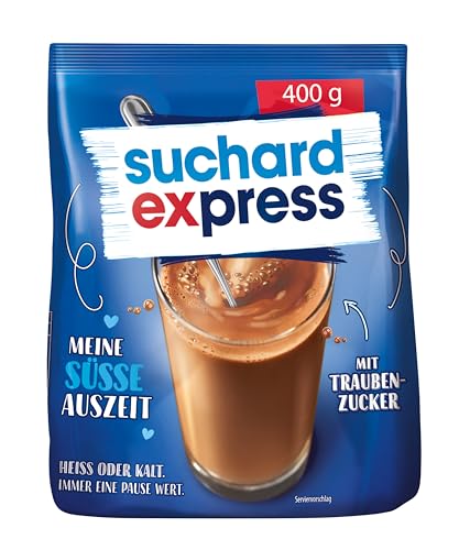 Suchard Express 400g Beutel, Getränkepulver für heiße Schokolade, Nachfüllbeutel, Kakao für kalte oder warme Milch von SUCHARD EXPRESS