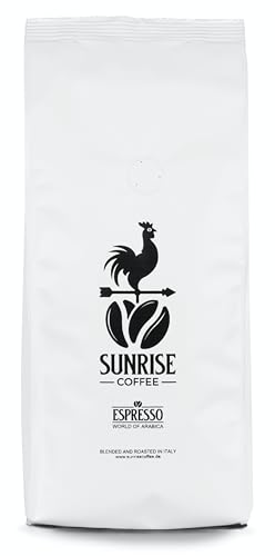 SUNRISE COFFEE Espressobohnen World of Arabica Frische Ganze Kaffeebohnen World Blend Arabica Kaffee, mittelkräftig geröstet, 1kg von SUNRISE COFFEE