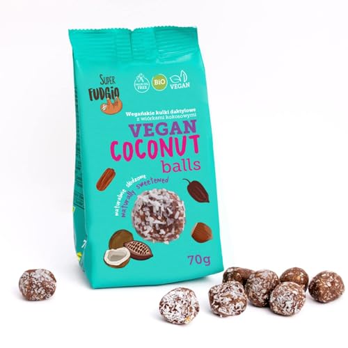 SUPER FUDGiO BIO Dattel-Kokos Kugeln | Energy Balls | Vegan & Gesunde Snacks für Zwischendurch | 70g von SUPER FUDGiO