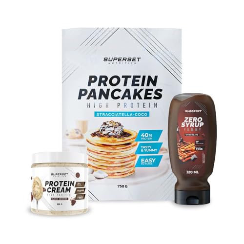 Superset Nutrition - Frühstück-pack - Pancakes - Protein Cream Black Cookies + Zero Syrup Chocolate von SUPERSET NUTRITION